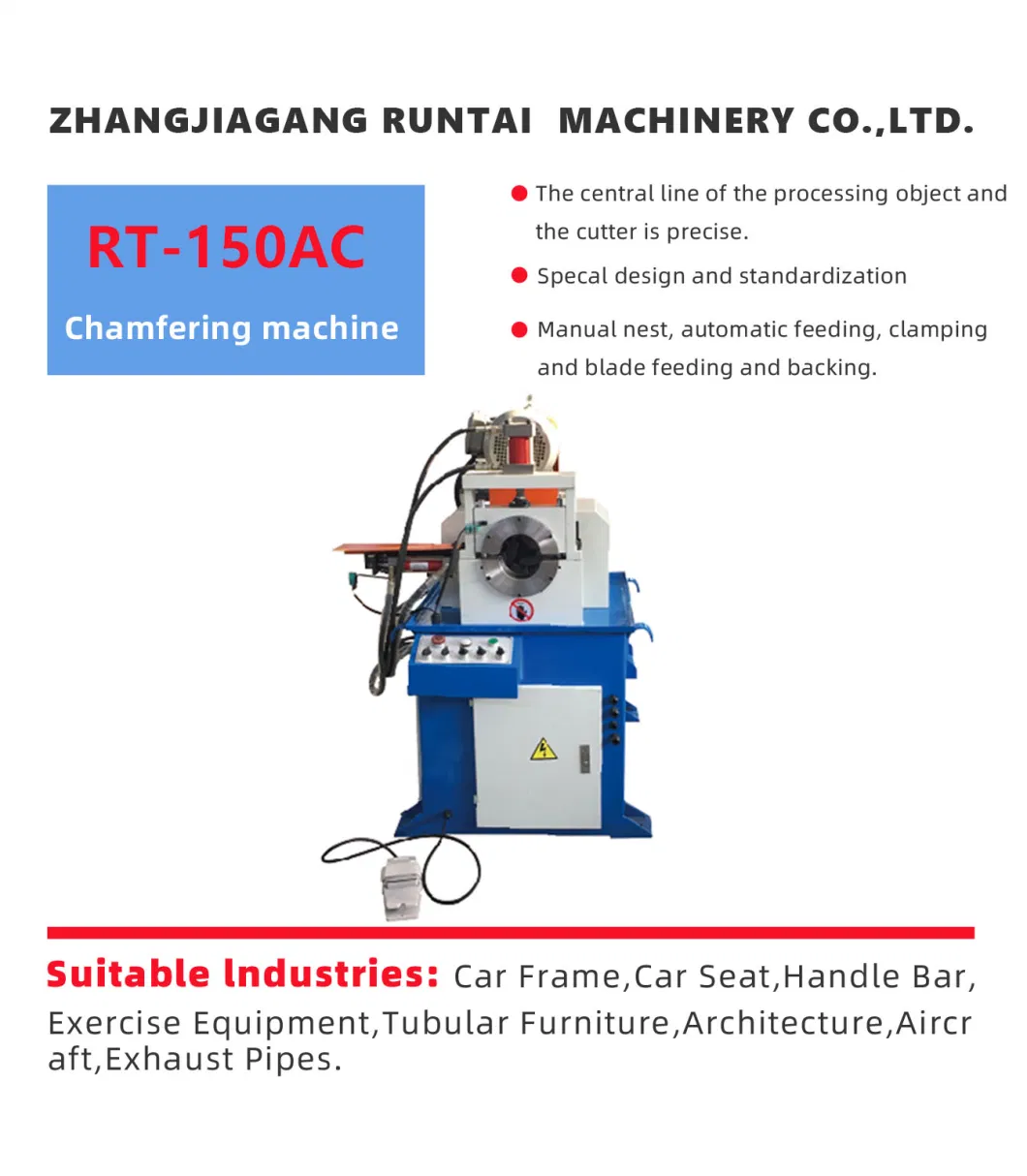 Rt150AC Automatic Hydraumatic Metal Tube Pipe Chamfering Machine